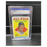 1988 Topps Don Mattingly All Star Card Graded 8