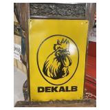 Vintage Metal DeKalb Painted Metal Sign