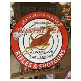 Winchester Porcelain Round Deer Target Sign Hunt