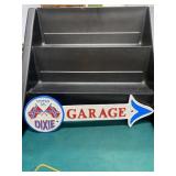 DIXIE Garage Cast Iron Sign GAS OIL