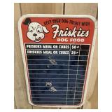 RARE Vintage Friskies Dog Food Metal Sign