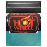 Custom Motors HOT WHEEL Fire Metal Sign GAS OIL