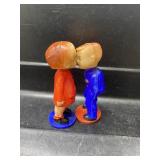 Vintage Japan Celluloid Kissing Couple Bobble Head