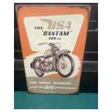 BSA Bantam 125 CC Motorcycle Metal Sign-GAS OIL