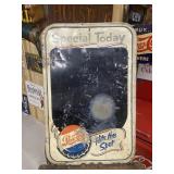 Vintage Pepsi-Cola Metal Menu Board Sign