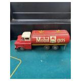 Vintage Japan Tin Friction Mobil Gas Toy Truck