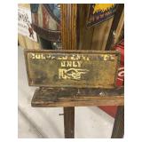 Early Cast Iron Colored Entrance Sign