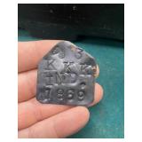 Indiana 1869  K L A N K K K Member Token Badge