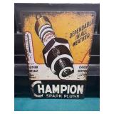 Champion Spark Plugs Metal Sign