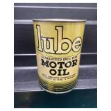 RARE LUBE Quart Oil Can GAS OIL