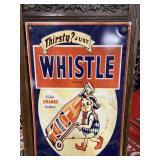 Whistle Orange Soda Sign with Gnome COLA GAS OIL