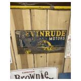 Vintage Evinrude Boat Motor Metal Sign