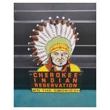 Cherokee Indian Smoky Mountains Porcelain Sign