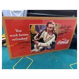Coca-Cola Embossed Red Aviation Sign