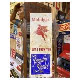 Mobilgas Pegasus Painted Metal Vertical Sign OIL