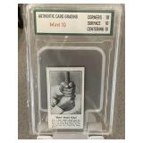 Babe Ruth Grip Print Plate Card Graded 10