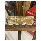 Early Cast Iron Colored Must Sit in Balcony Sign