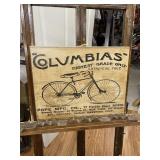 Columbia Bicycle Wooden Sign- GAS OIL