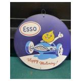 ESSO Gas Flame Boy Round Tin Metal Sign GAS OIL