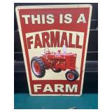 Farmall Farm Tractor Metal Sign