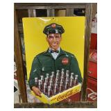 Coca-Cola Delivery Driver Embossed Metal Sign 3-D