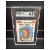 1970 Topps All Star Johnny Bench Card Graded 4.5