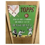 Topps Baseball Cards Metal Sign