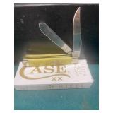 Case XX Yellow Mini Trapper Pocket Knife w/Box