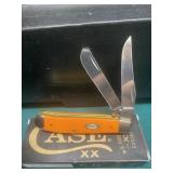 Case XX Orange Mini Trapper Pocket Knife w/Box