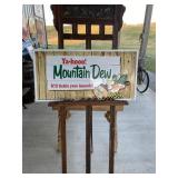 Mountain Dew Hillbilly Metal Sign-NICE!