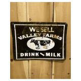 Vintage Valley Farms Milk Sign