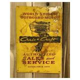 Chris Craft Outboard Motor Boat Painted Metal Sign