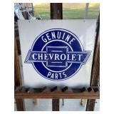 Vintage Chevrolet Double SIded Metal Service Sign