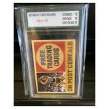 Larry Bird Post Cereal Card Graded Gem Mint 10