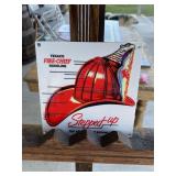 Texaco Fire Chief Helmet PC Porcelain Sign