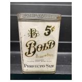 Vintage BOLD Perfecto Borrow Bros 5 Cent Cigar Tin