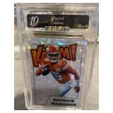 Patrick Mahomes Cracked Ice Kaboom Card Graded 10
