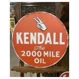 Kendall Motor Oil 24' Round Metal Sign GAS OIL