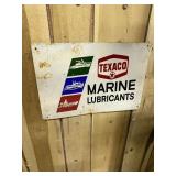 TEXACO Marine Lubricants Painted Metal Sign