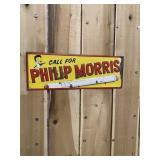 Vintage Phillip Morris Tobacco Cigarettes Sign