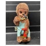 Vintage Japan Wind-UP Shoe Making Monkey! Works!