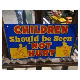 Vintage Children Safety Sign