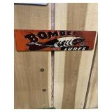 Bomber Lures Metal Door Push Metal Strip Sign