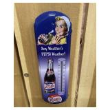 Pepsi Cola Metal Thermometer Sign-Any Weather