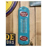 Vintage Orginal DOUBLE COLA Metal Thermometer