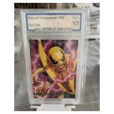 1993 Marvel Masterpieces Iron Fist Card Graded 10
