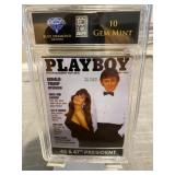 Donald Trump Playboy .999 GR Silver Bar Graded 10