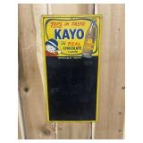 Rare KAYO Chocolate Soda Cola Drink Metal Sign