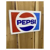 Pepsi Cola Metal Sign- Red White Blue