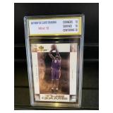 Kobe Bryant MVP Respect The Game Card Graded 10